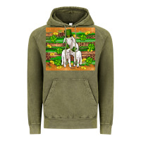 Vintage Olive st patricks goat family shamrock gold serape leopard glitter wooden tu Vintage Hoodie - Artiststas