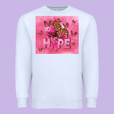 Hope Cancer Nails Premium Sweatshirt Designed By Nancycooperartshop