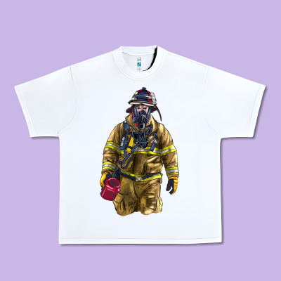 Firefighter Urban Heavy Tee Designed By Lillyallendesigns