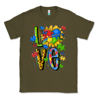 Army Green autism love Classic Tee - MaliasSmallBusiness
