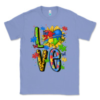 Colony Blue autism love Classic Tee - MaliasSmallBusiness