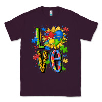 Plum autism love Classic Tee - MaliasSmallBusiness
