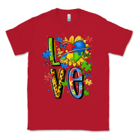 Red autism love Classic Tee - MaliasSmallBusiness