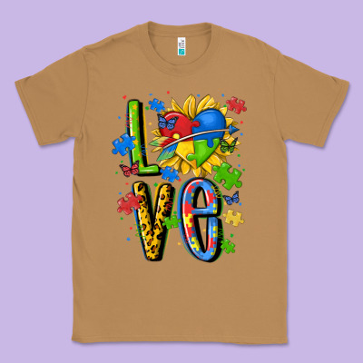 Autism Love Classic Tee Designed By Maliassmallbusiness