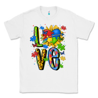 White autism love Classic Tee - MaliasSmallBusiness
