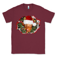 Burgundy christmas heifer Classic Tee - AdoDesignShop