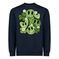 Navy st. patrick's day green smile Heavyweight Sweatshirt - MaliasSmallBusiness