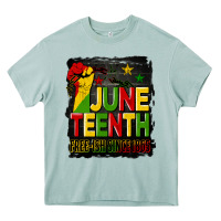 Arona juneteenth fist free ish since 1865 with background Heavy Core Tee - HRA Design Shop