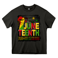 Asphalt juneteenth fist free ish since 1865 with background Heavy Core Tee - HRA Design Shop
