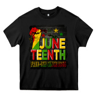 Black juneteenth fist free ish since 1865 with background Heavy Core Tee - HRA Design Shop