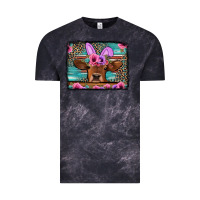 Cloud Black easter floral leopard cow Vintage Tee - Jasminsmagicworld