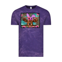 Cloud Purple easter floral leopard cow Vintage Tee - Jasminsmagicworld