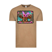 Easter Floral Leopard Cow Vintage Tee | Teevron
