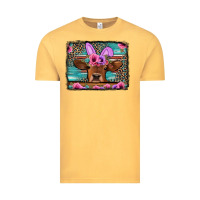 Vintage Mustard easter floral leopard cow Vintage Tee - Jasminsmagicworld