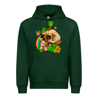 Forest Green St. Patrick's boho skull Urban Hoodie - OliviaCreatesArt