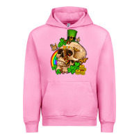 Fuchsia Pink St. Patrick's boho skull Urban Hoodie - OliviaCreatesArt