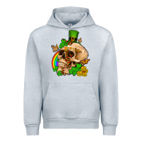 Heather Grey St. Patrick's boho skull Urban Hoodie - OliviaCreatesArt