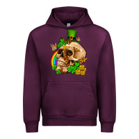 Mauve Wine St. Patrick's boho skull Urban Hoodie - OliviaCreatesArt