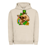Pigment French Oak St. Patrick's boho skull Urban Hoodie - OliviaCreatesArt