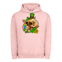 Pigment Salmon St. Patrick's boho skull Urban Hoodie - OliviaCreatesArt