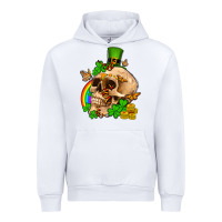 White St. Patrick's boho skull Urban Hoodie - OliviaCreatesArt