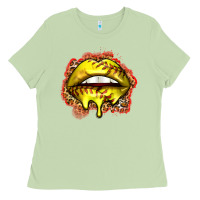Matcha softball lips Ladies Tee - Zillion Design Studio