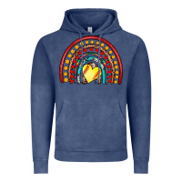 Vintage Denim softball rainbow Vintage Hoodie - Artiststas