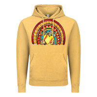 Vintage Mustard softball rainbow Vintage Hoodie - Artiststas