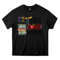 Black teach love inspire Heavy Core Tee - BarkalooDesign