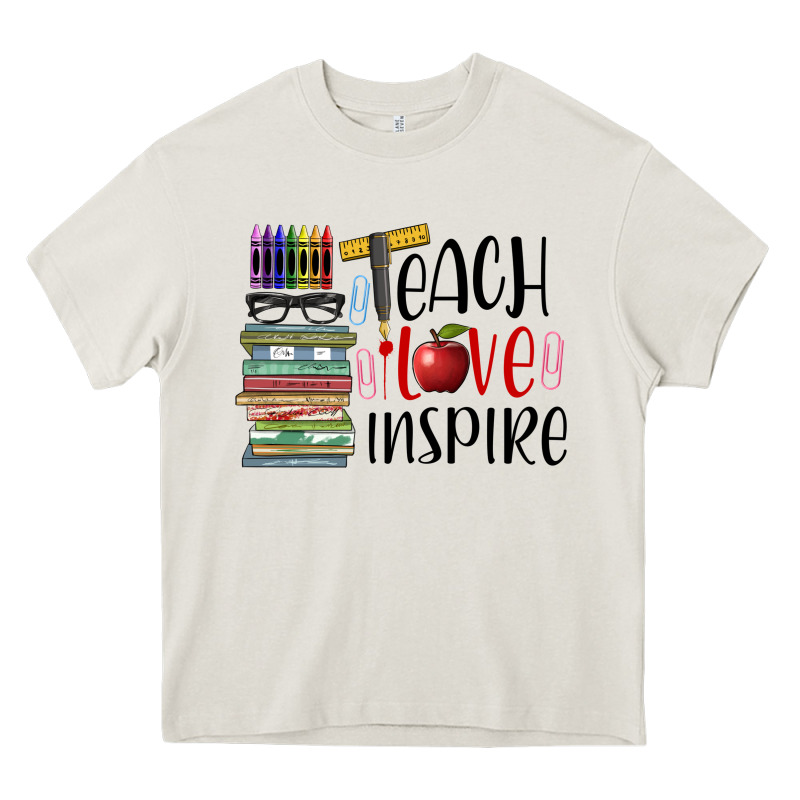 Teach Love Inspire Heavy Core Tee by BarkalooDesign | Teevron