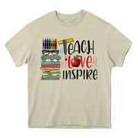 Mossy teach love inspire Heavy Core Tee - BarkalooDesign