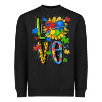 Black autism love Heavyweight Sweatshirt - MaliasSmallBusiness