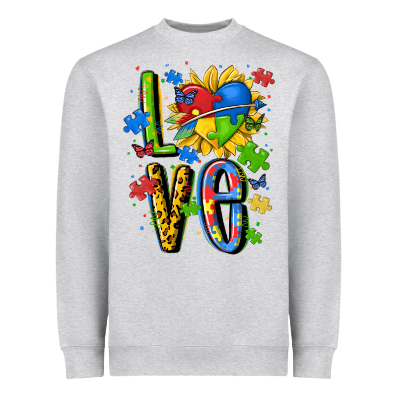 Autism Love Heavyweight Sweatshirt by MaliasSmallBusiness | Teevron