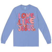 Colony Blue love like jesus Long Sleeve Tee - MaliasSmallBusiness