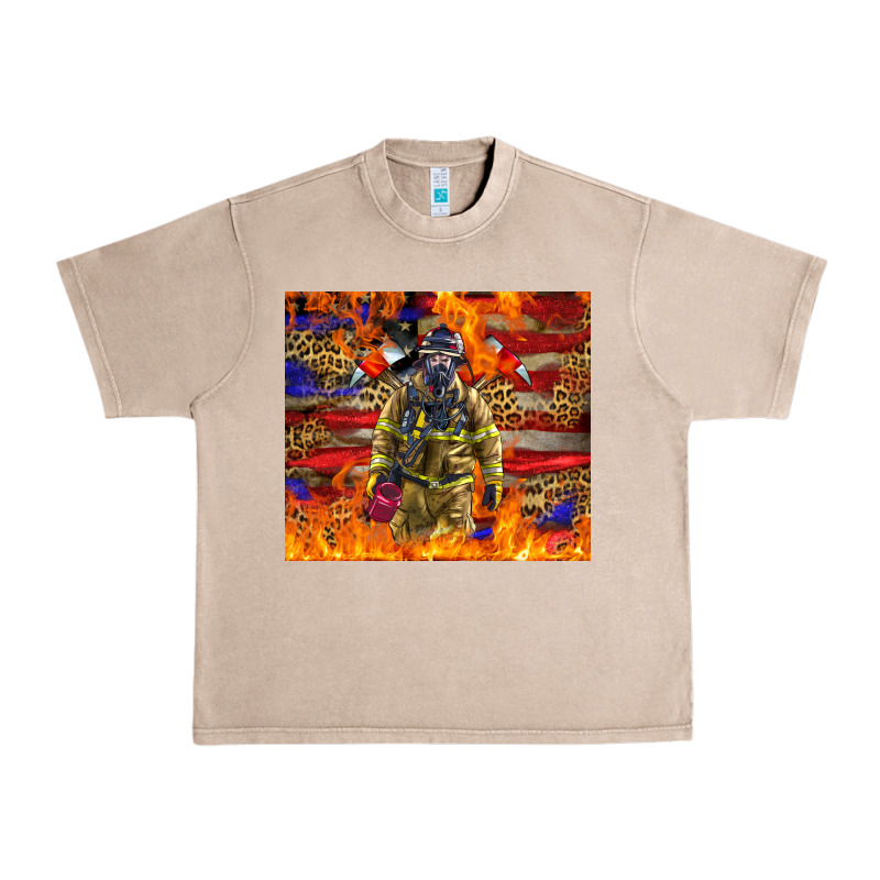 Western Firefighter With American Urban Heavy Tee by LillyAllenDesigns | Teevron