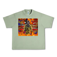 Oil Green Western Firefighter With American Urban Heavy Tee - LillyAllenDesigns