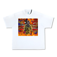 White Western Firefighter With American Urban Heavy Tee - LillyAllenDesigns