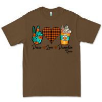 Cacao Peace Love Pumpkin Spice Premium Tee - CowhideDigitalArt