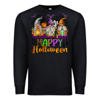 Black Happy Halloween Gnomes Premium Sweatshirt - texasbilliewilder