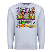 Heather Grey Happy Halloween Gnomes Premium Sweatshirt - texasbilliewilder