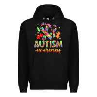Black Autism Awareness Premium Hoodie - NancyCooperArtShop