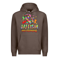 Coffee Autism Awareness Premium Hoodie - NancyCooperArtShop