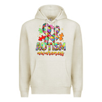 Oatmeal Heather Autism Awareness Premium Hoodie - NancyCooperArtShop