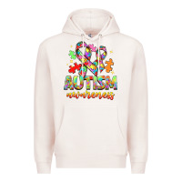 Pale Pink Autism Awareness Premium Hoodie - NancyCooperArtShop