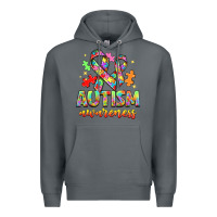 Rock Autism Awareness Premium Hoodie - NancyCooperArtShop