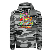 Slate Camo Autism Awareness Premium Hoodie - NancyCooperArtShop
