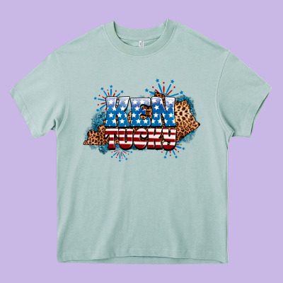 Fourth Of July Kentucky Heavy Core Tee Designed By Neo Western