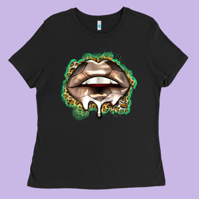 Soccer Lips Ladies Tee Designed By Zillion Design Studio