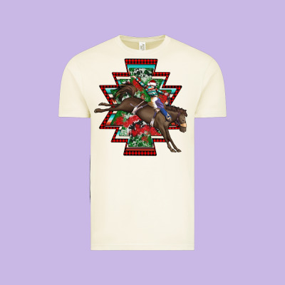 Aztec Rodeo Christmas Vintage Tee Designed By Adodesignshop