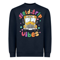Navy field trip vibes Heavyweight Sweatshirt - MaliasSmallBusiness